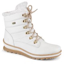 Remonte W RKR629 Wollgefütterte wasserdichte Lederstiefeletten, weiß
