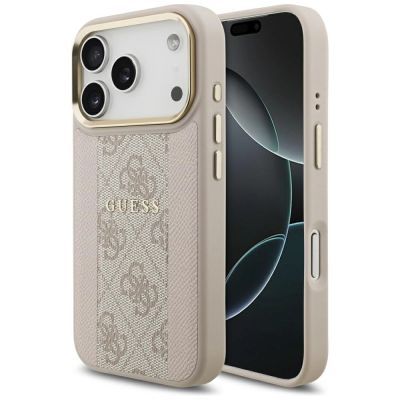 Guess 4G Stripe MagSafe Case für iPhone 17 Pro - Pink