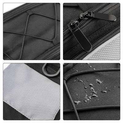 8. Wozinsky Fahrrad-Gepäcktasche mit Schultergurt, 13 l, Schwarz (WBB1BK)