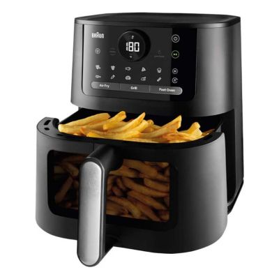 2. Braun HF 5075 Einzel-Heißluftfritteuse, 2000 W, Schwarz/Grau