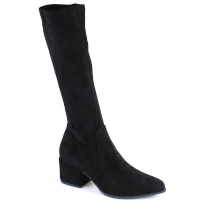 14. Sergio Leone W SK426 schwarze Wildlederstiefel mit hohem Absatz