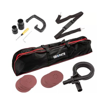 2. 600-W-Gipsschleifer mit Graphitbeschichtung, 225-mm-Scheibe, Tasche