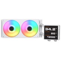 COUGAR CGR-PSDVPRGB-W-240 All-in-One-Flüssigkeitskühler für Prozessoren, 12 cm, Weiß