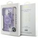 7. Guess IML Flowers MagSafe Hülle mit Perlenriemen für iPhone 16 Pro Max – Lila