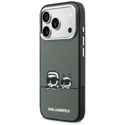 2. Karl Lagerfeld IML Karl & Choupette Peekaboo Logo MagSafe Hülle für iPhone 17 Pro Max - Schwarz