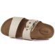 3. Damen-Flip-Flops in Beige mit Schnalle, Modell Potocki 54325