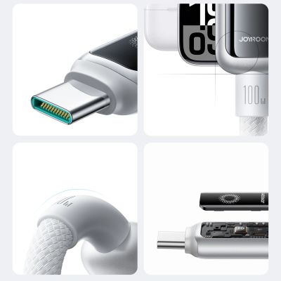 10. Joyroom S-A55 StarFlight 100W USB-C - USB-C-Kabel 1,2 m - Weiß