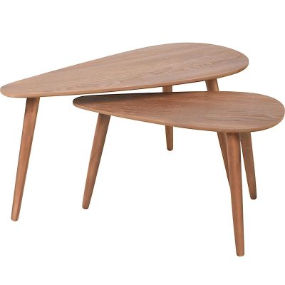 2. Set aus 2 Beistelltischen für das Wohnzimmer, MDF-Holz