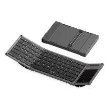 Inateck KB06101_STEEL GRAY Tastatur Home RF Wireless + Bluetooth QWERTZ Englisch Schwarz