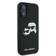 4. Karl Lagerfeld Silikon Case Nauble Heads Print MagSafe für iPhone 16 Plus - Schwarz