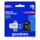 10. GoodRam All-in-One M1A4-0160R12 Speicherkarte mit Adapter und Kartenleser (16 GB; Klasse 10; Adapter, MicroSDHC-Kartenleser, Speicherkarte)