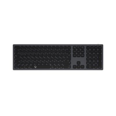 KeySonic KSK-8023BTRF (DE) Universelle Bluetooth-QWERTZ-Tastatur, Deutsch, Anthrazit, Schwarz