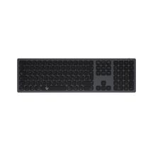 KeySonic KSK-8023BTRF (DE) Universelle Bluetooth-QWERTZ-Tastatur, Deutsch, Anthrazit, Schwarz