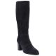 Graue Damen-Lederstiefel mit Absatz Vinceza 67049