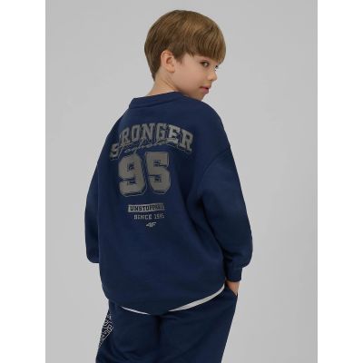 2. Lockerer Jungen-Sweatshirt ohne Kapuze 4F 4FJRSS26TSWSM2635-31S