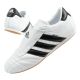 Adidas Damen-Taekwondo-Sportschuhe, weiße Leder-Slipper