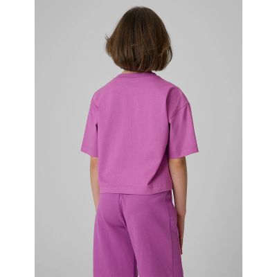 2. Lockeres T-Shirt mit Mädchenmuster 4F 4FJRSS26TTSHF3827-51S