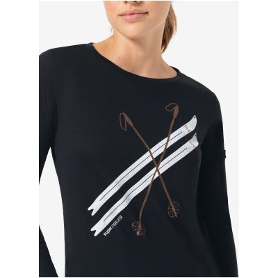 4. Damen-Langarmshirt SUPER.NATURAL W Kryssede Ski LS schwarz