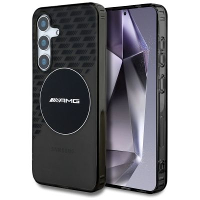 AMG Transparent Rhombs MagSafe Case für Samsung Galaxy S25 - Schwarz
