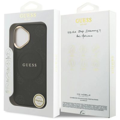 8. Guess Peony Hot Stamp MagSafe Case für iPhone 17 - Schwarz