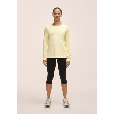 4. Casall Langarm-Trainingsshirt für Damen mit weicher Textur, Gelb