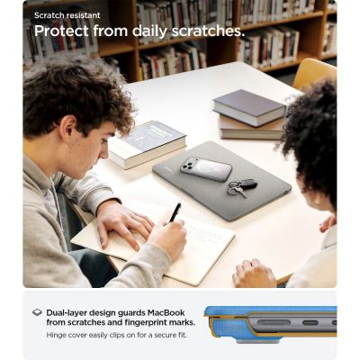 9. Spigen Urban Fit Hülle für MacBook Air 13" 2023 / 2024 / 2025 2026 - Grau