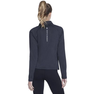 2. Skechers Skech-Knits Ultra Go 1/4 Zip LT4-BKCC Schwarz L
