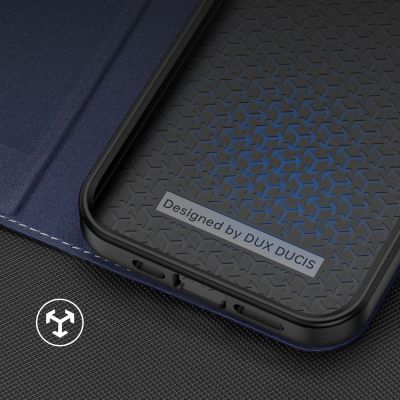 9. Dux Ducis Skin X2 Hülle für iPhone 14 Plus Hülle mit Magnetklappe blau