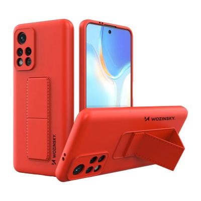 Wozinsky Kickstand Case Silikonhülle mit Ständer Xiaomi Redmi 10 Hülle rot