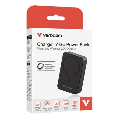 3. Verbatim Charge 'n' Go Essentials 20000 mAh kabelloses Laden Schwarz