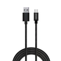 SAVIO CL-129 Kabel (USB Typ C - USB 2.0 Typ A; 2 m; schwarz)