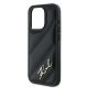 6. Karl Lagerfeld Diagonal Quilted Script Hülle für iPhone 15 Pro Max – Schwarz