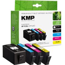 KMP 1765.4005 Tintenpatrone, 4 Stück. Ersatzpatronen mit hoher (XL) Reichweite in Cyan, Schwarz, Gelb und Magenta.
