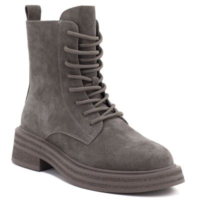 Damen-Ankle-Boots aus Leder, khakifarbenes Wildleder, Sergio Leone TR-02