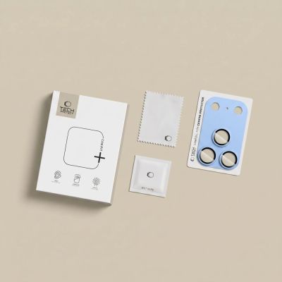 9. Tech-Protect Camfull Fit+ Hartglas für die Kamerainsel des iPhone 18 Pro Max – Hellblau