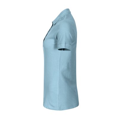 8. Damen-Poloshirt mit Piqué-Poloshirt (Blau)