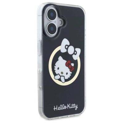 4. Hello Kitty IML Fun Bow Magsafe Hülle für iPhone 16 – Schwarz