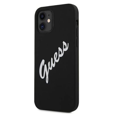 2. Guess GUHCP12SLSVSBW iPhone 12 mini 5.4" schwarz-weißes Hardcase Silikon Vintage