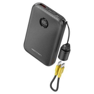 2. Vention Powerbank 10000mAh 2 x USB-C 1 x USB-A mit Display 22,5W schwarz