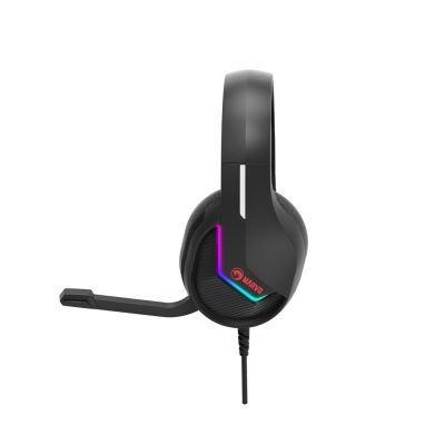 7. Marvo H8618 Kabelgebundenes Gaming-Headset mit Kopfbügel, USB Typ-A, Schwarz