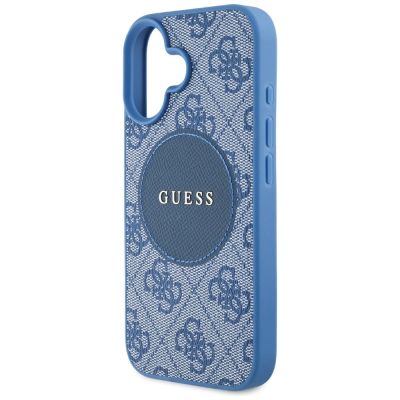 6. Guess 4G Circle Classic Logo MagSafe Hülle für iPhone 16 - blau