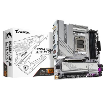 2. Gigabyte B650M AORUS ELITE AX ICE Mainboard