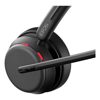 10. EPOS IMPACT 1061 ANC Kabelloses Headset mit Kopfbügel, Bluetooth-Ladestation für Büro/Callcenter, Schwarz