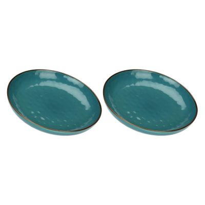 Set aus 2 runden Concerto Ottanio Schalen – Blaugrün, 30 cm
