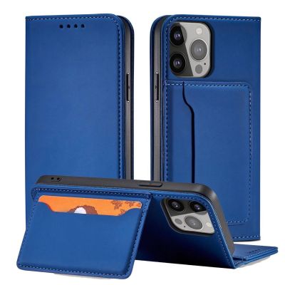 2. Magnetkartenetui für Samsung Galaxy S23 Ultra Flip Cover Wallet Stand blau