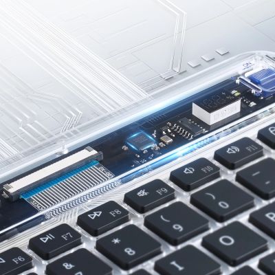 9. Dux Ducis Keyboard (CK Series) Kabellose Tastatur für Laptop/Tablet/Telefon – Transparent