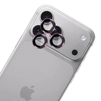 4. 3MK Lens Protection Pro Schwarzes gehärtetes Glas für iPhone 18 Pro / 18 Pro Max – Burgunderrot