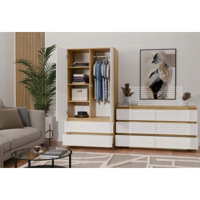 11. MALWA SS-90 ARTISAN KLEIDERSCHRANK / WEISSES SET