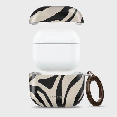 5. Tech-Protect Lamano Hülle für AirPods 4/5 – Schwarz und Beige
