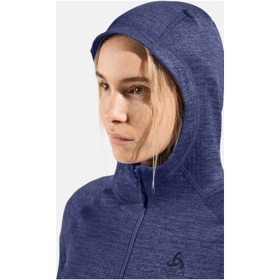 5. Damen-Sweatjacke ODLO TENCIA Mid Layer Hoody Full Zip, blau